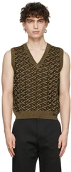 VERSACE BLACK JACQUARD MONOGRAM LUREX waistcoat