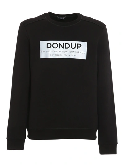 Dondup Logo-print Crewneck Sweatshirt In Black