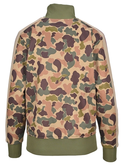 Palm Angels Camouflage Ribbed Hem Jacket In Multi