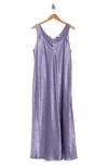 Vince Square Neck Satin Tank Dress In Aurora