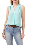 VINCE CAMUTO RUMPLED SATIN BLOUSE