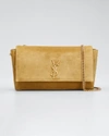 Saint Laurent Soft Kate Medium Reversible Ysl Monogram Crossbody Bag In Vert Marron