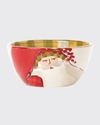Vietri Old St. Nick Cereal Bowl Striped Hat