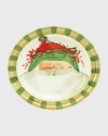 Vietri Old St. Nick Dinner Plate Green Hat