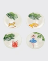 Vietri Nutcrackers Assorted Canape Plates - Set Of 4