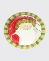 Vietri Old St. Nick Striped Hat Dinner Plate