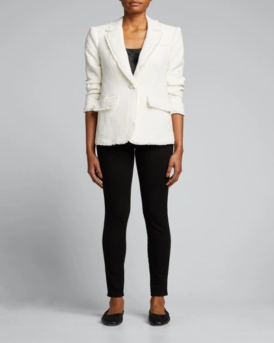 Cinq À Sept Khloe Boucle Blazer In Gardenia