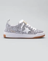 GOLDEN GOOSE YEAH GLITTER UPPER LEATHER TONGUE AND STAR SNEAKERS,PROD169970396