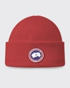 Canada Goose Kid's Arctic Disc Toque Beanie Hat In Red