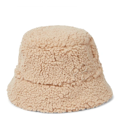 Ruslan Baginskiy Monogram Embellished Lampshade Bucket Hat In Beige