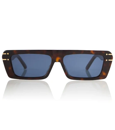 Dior Signature S2u Tortoiseshell Sunglasses In Havana/blue