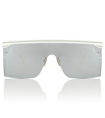 Dior Club M1u Sunglasses In White / Smoke