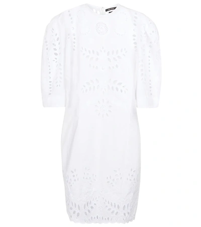 Isabel Marant Dallin Embroidered Cotton Minidress In White