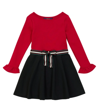 Polo Ralph Lauren Kids' Cotton-blend Ponte Dress In Madison Red