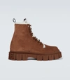 FENDI SUEDE AND SHEARLING BOOTS,P00576510