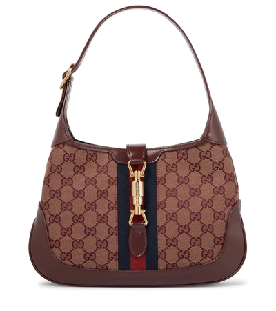 Gucci Jackie 1961 Small Gg Supreme Shoulder Bag In Sahara Rubino