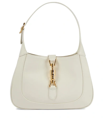 Gucci Jackie 1961 Small Leather Shoulder Bag In Mystic White