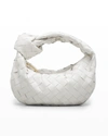 Bottega Veneta Womens Chalk Mini Jodie Intrecciato Leather Top-handle Bag In White/gold