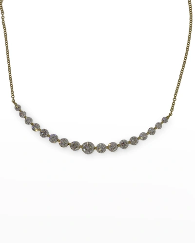 American Jewelery Designs 18k Yellow Gold 17 Round Diamond Smiley Necklace