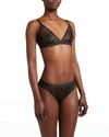 Versace Greca Signature Tulle Bralette In Black