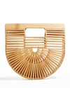 Cult Gaia Gaias Bamboo Ark Small Top Handle Bag In Natural Tan