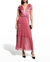 helena long pleated shimmer dress Delfi Collective Helena Pleated Maxi Dress Yellow Metallic Formal Prom Large