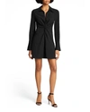 Cinq À Sept Mckenna Twist-front Collared Dress In Black