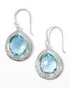 Ippolita 18k Yellow Gold & Sterling Silver Chimera Rock Candy Blue Topaz & Diamond Drop Earrings In Btdia