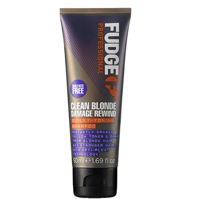 Fudge Professional Clean Blonde Everyday Violet Damage Rewind Purple Shampoo 50ml