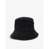 Lack Of Color Wave Patch-pocket Cotton-towelling Bucket Hat In Black
