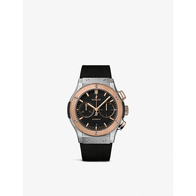 Hublot Mens Black 521.no.1181.lr Classic Fusion Stainless-steel And Rubber Automatic Watch