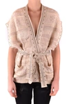 Laneus Women's Beige Cotton Cardigan In Cream