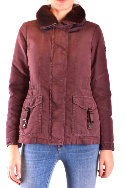 Peuterey Womens Burgundy Outerwear Jacket In #800020
