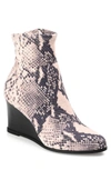 Journee Collection Hepburn Wedge Bootie In Snake