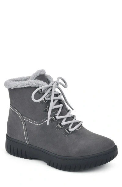 White Mountain Glory Faux Shearling Lined Boot In New Charcoal/suede