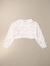PATRIZIA PEPE CROPPED T-SHIRT WITH ALL OVER LOGO,337780001