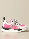 MSGM SNEAKERS IN LEATHER AND MICRO MESH,337793001