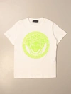 YOUNG VERSACE VERSACE YOUNG COTTON T-SHIRT WITH MEDUSA HEAD,B94943001