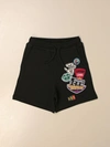 Dsquared2 Junior Kids' Jogging Bermuda Shorts With Patches In Black