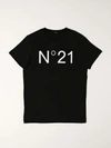 N°21 Logo-print Cotton T-shirt In Black