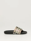 BURBERRY SANDALS WITH CHECK BAND,C19124022