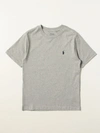 Polo Ralph Lauren Kids' Tshirt With Pony Logo In Grey