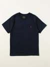 Polo Ralph Lauren Kids' Tshirt With Pony Logo In Navy