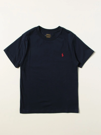 Polo Ralph Lauren Tshirt With Pony Logo In Navy