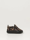 Fendi Brown Sneakers For Babykids With Double Ff In Hazel