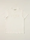 Fendi Kids' Basic Cotton Tshirt In White