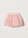 Monnalisa Logo Embroidered Tutu Skirt In Onion