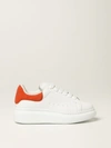 Alexander Mcqueen Kids' White Child Sneakers In Orange
