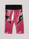 Balmain Printed Leggings In Fuchsia