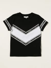GIVENCHY COTTON TSHIRT WITH MICRO CHAINS,C21958002
